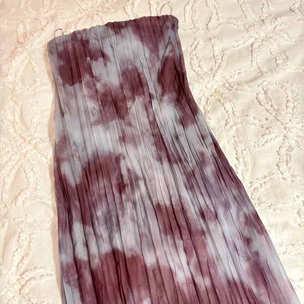 Zara tube dress blue and burgundy